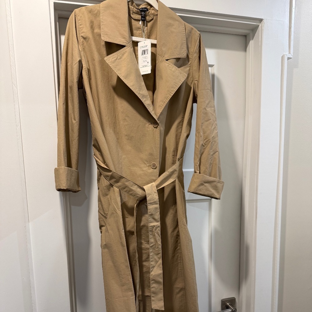 Make Offer:)  NWT Eileen Fisher Lightweight Trench Coat, Sz XS